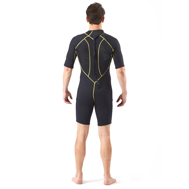 SLINX 1103 3mm Neoprene Super Elastic Wear-resistant Warm Y-splicing Wet Short-sleeved One-piece Wetsuit for Men