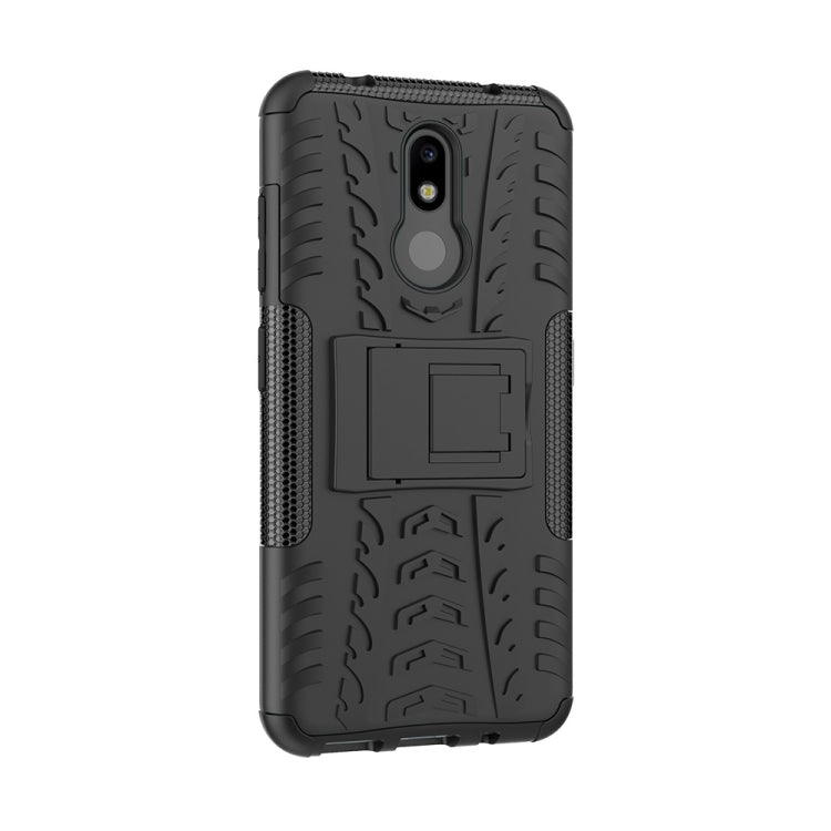 Tire Texture TPU+PC Shockproof Case for Nokia 3.2, with Holder, For Nokia 3.2