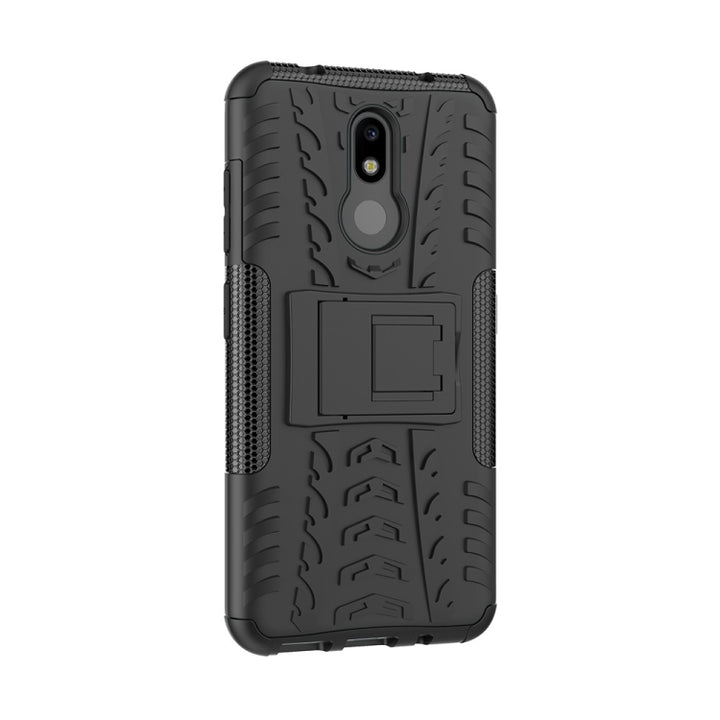 Tire Texture TPU+PC Shockproof Case for Nokia 3.2, with Holder, For Nokia 3.2