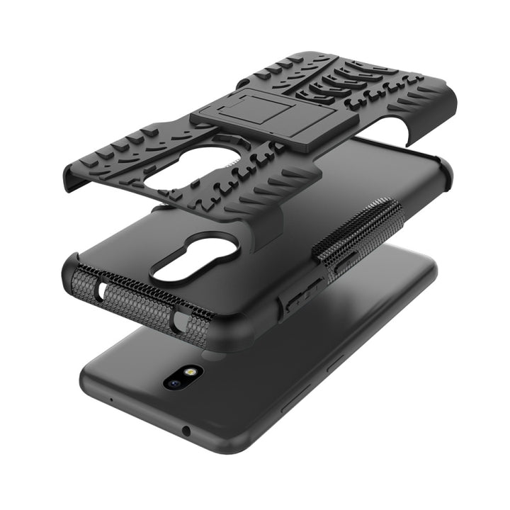 Tire Texture TPU+PC Shockproof Case for Nokia 3.2, with Holder, For Nokia 3.2