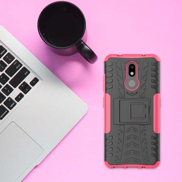 Tire Texture TPU+PC Shockproof Case for Nokia 3.2, with Holder, For Nokia 3.2