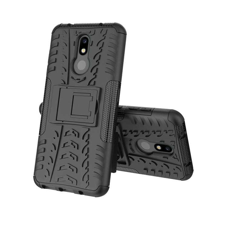 Tire Texture TPU+PC Shockproof Case for Nokia 4.2, with Holder, For Nokia 4.2