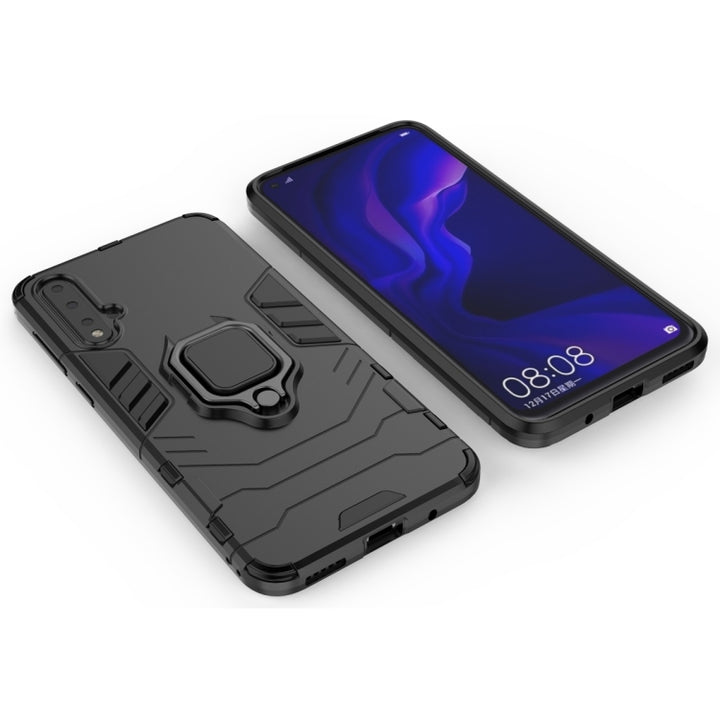 PC +TPU Shockproof Protective Case for Huawei Nova 5, with Magnetic Ring Holder