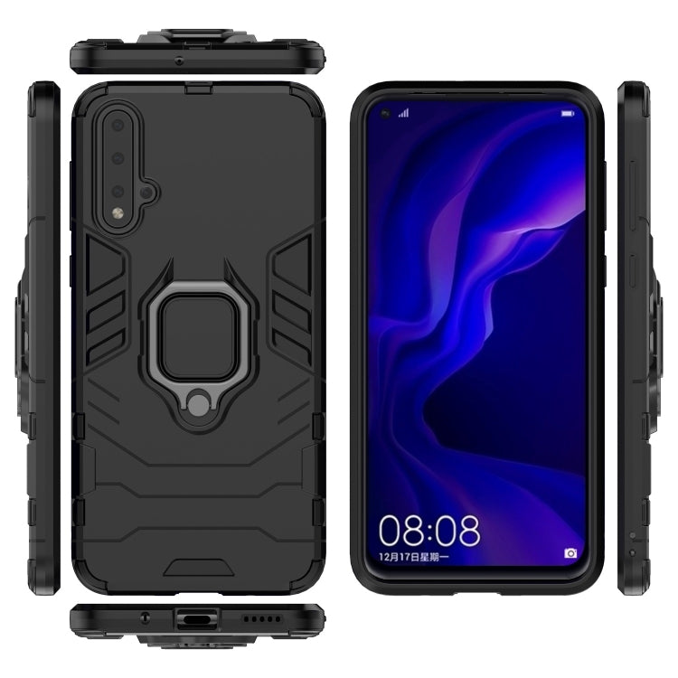 PC +TPU Shockproof Protective Case for Huawei Nova 5, with Magnetic Ring Holder