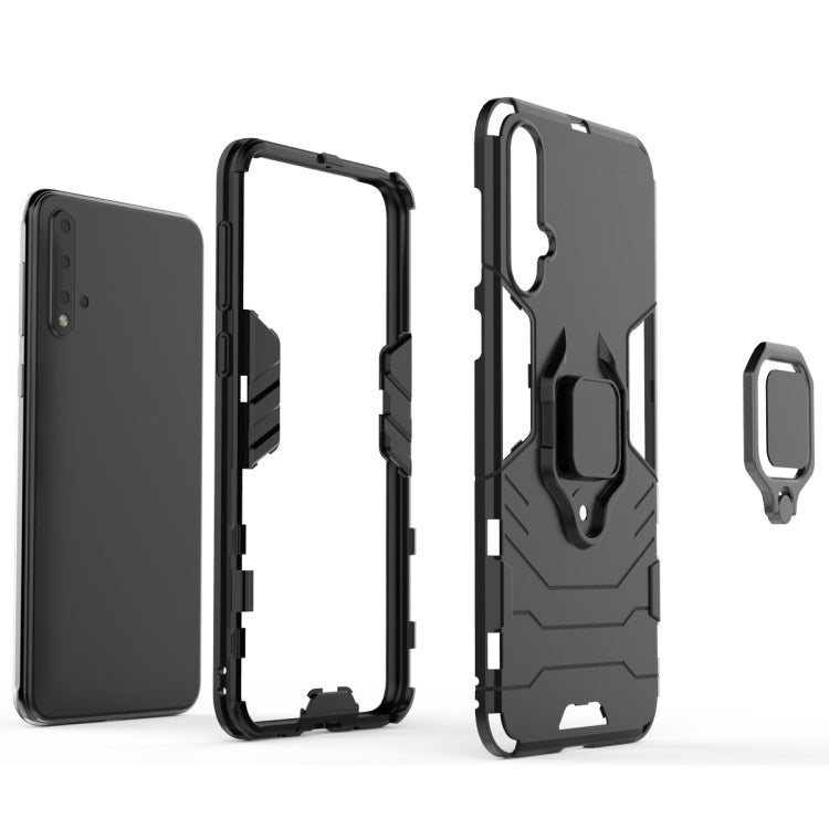 PC +TPU Shockproof Protective Case for Huawei Nova 5, with Magnetic Ring Holder