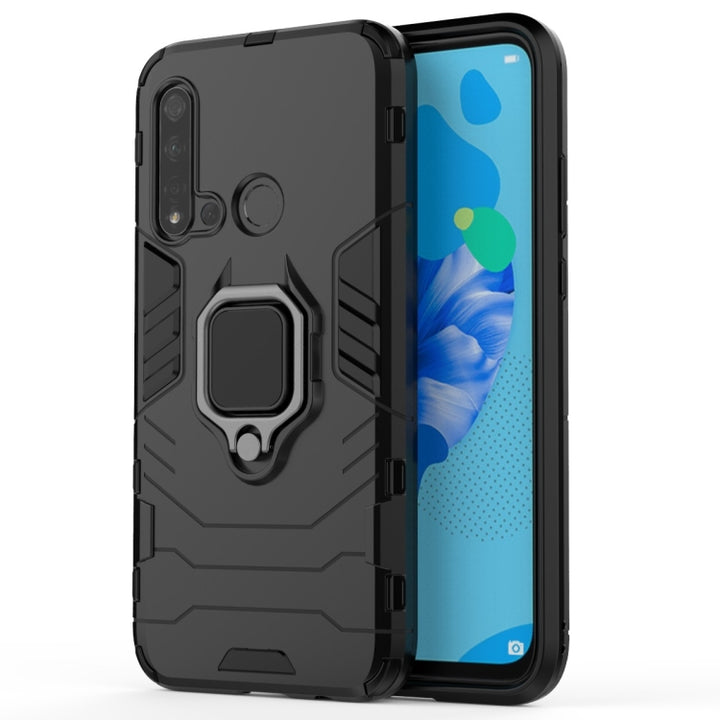 PC +TPU Shockproof Protective Case for Huawei P20 Lite (2019) / Nova 5i, with Magnetic Ring Holder