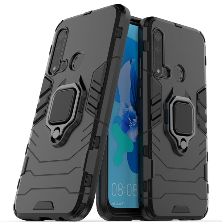 PC +TPU Shockproof Protective Case for Huawei P20 Lite (2019) / Nova 5i, with Magnetic Ring Holder