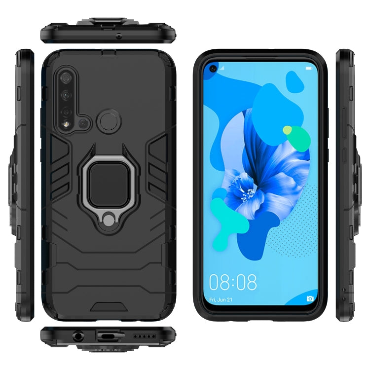 PC +TPU Shockproof Protective Case for Huawei P20 Lite (2019) / Nova 5i, with Magnetic Ring Holder