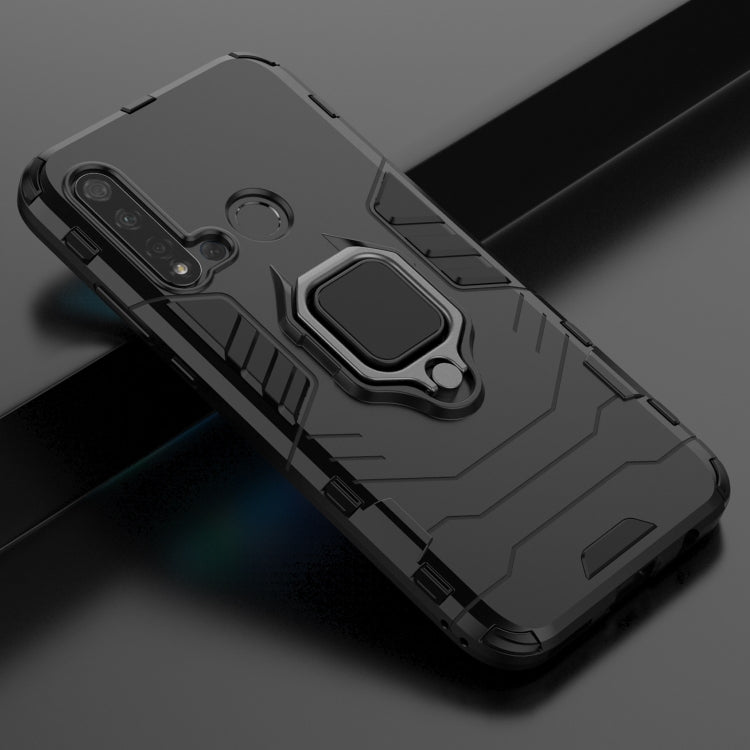 PC +TPU Shockproof Protective Case for Huawei P20 Lite (2019) / Nova 5i, with Magnetic Ring Holder