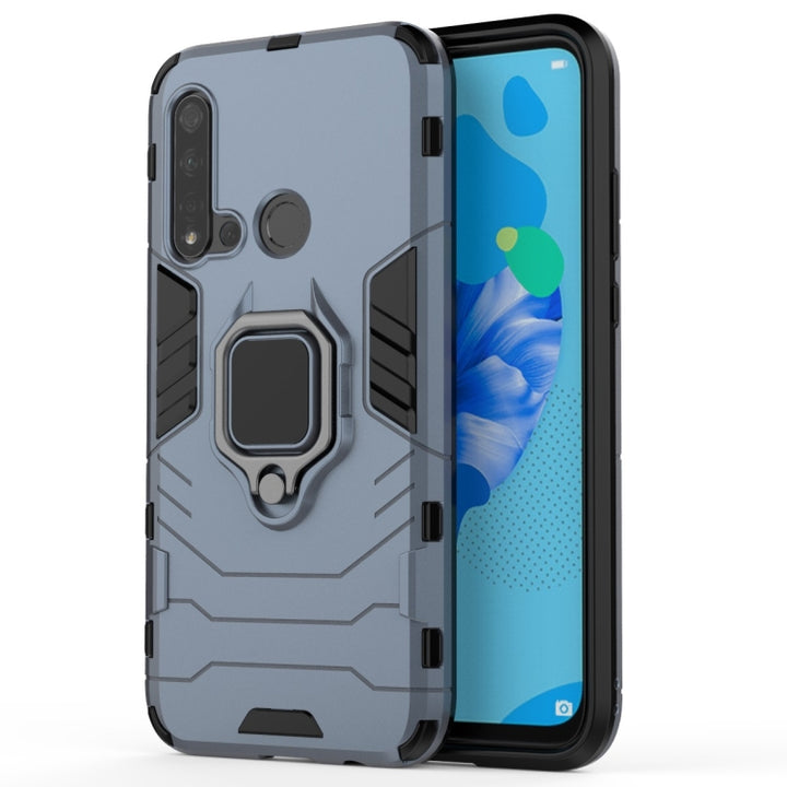 PC +TPU Shockproof Protective Case for Huawei P20 Lite (2019) / Nova 5i, with Magnetic Ring Holder