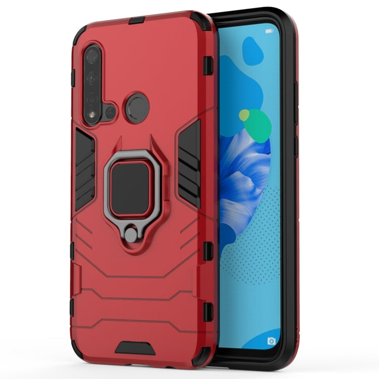 PC +TPU Shockproof Protective Case for Huawei P20 Lite (2019) / Nova 5i, with Magnetic Ring Holder