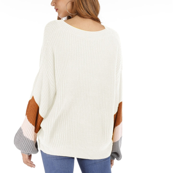 Fashion Casual V-neck Sweater, S, M, L, XL