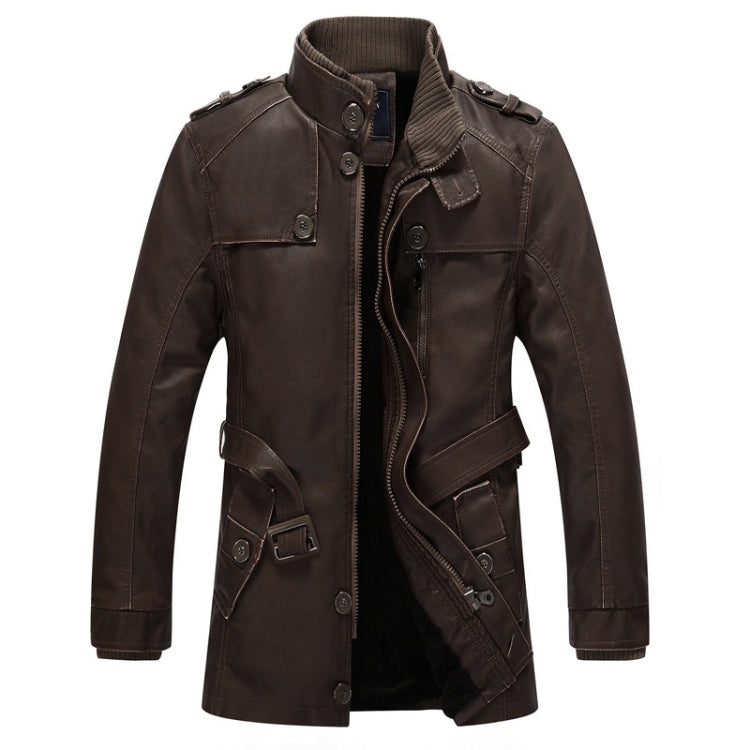 Men Long Style Leather Jacket Coat, M, L, XL, XXL, XXXL, XXXXL