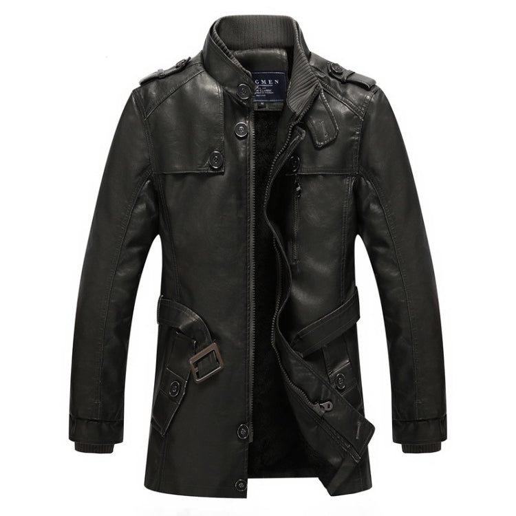 Men Long Style Leather Jacket Coat, M, L, XL, XXL, XXXL, XXXXL