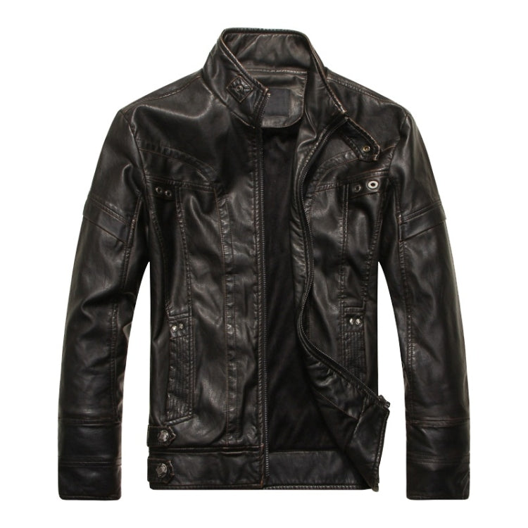 Men Plus Velvet Fashion Leather Jacket Motorcycle Coat, M, L, XL, XXL, XXXL, 4XL, 5XL