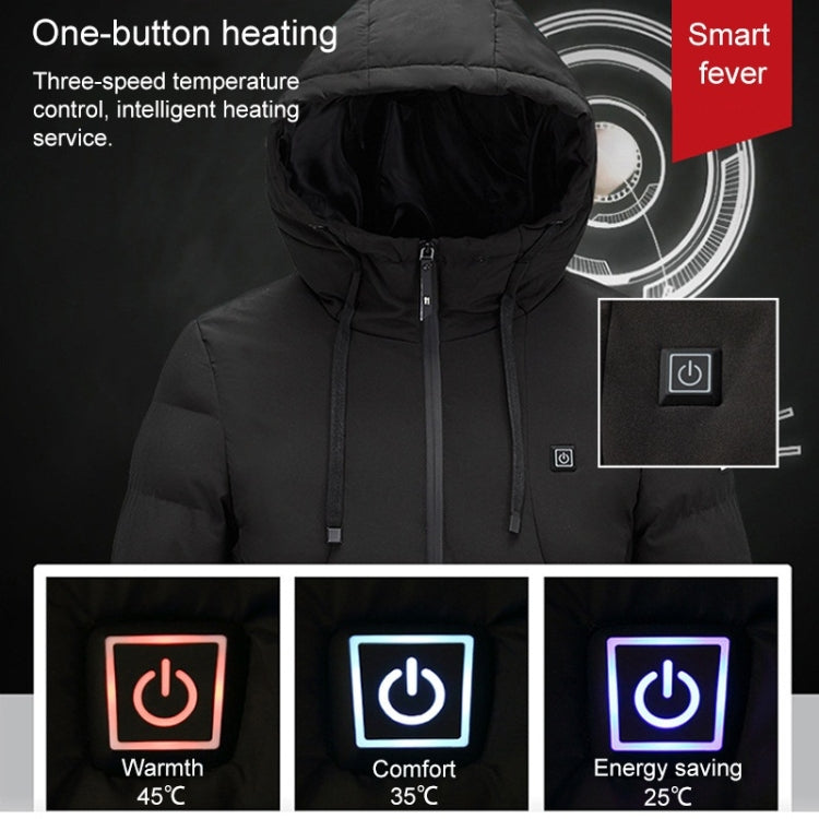 Men and Women Intelligent Constant Temperature USB Heating Hooded Cotton Clothing Warm Jacket, M, L, XL, XXL, XXXL, 4XL, 5XL, 6XL, 7XL