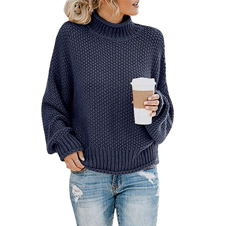 Fashion Thick Thread Turtleneck Knit Sweater, S, M, L