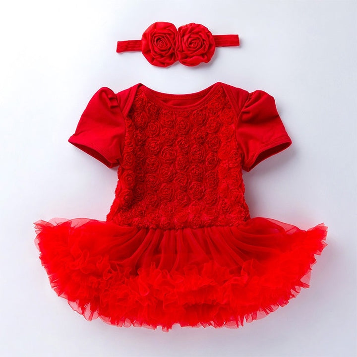 Compound Rose Dress Two-piece Baby Romper Tutu Skirt, 59, 66, 73, 80