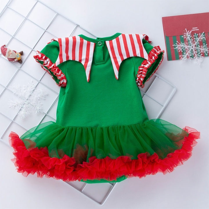 Christmas Baby Short-sleeved Three-piece Baby Romper Tutu Skirt, 59, 66, 73, 80