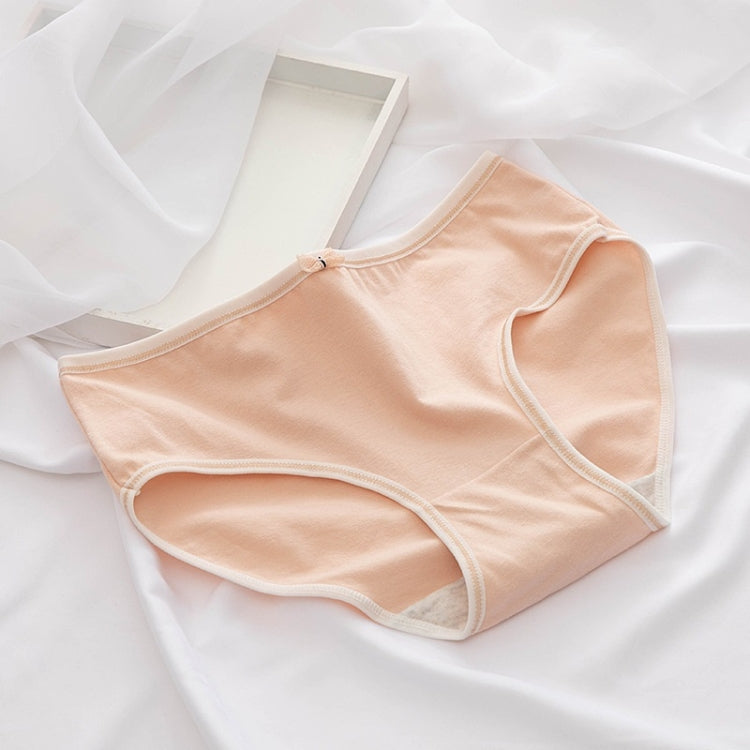 Bowknot Morandi Simple Girly Cotton Panties, M, L, XL, XXL