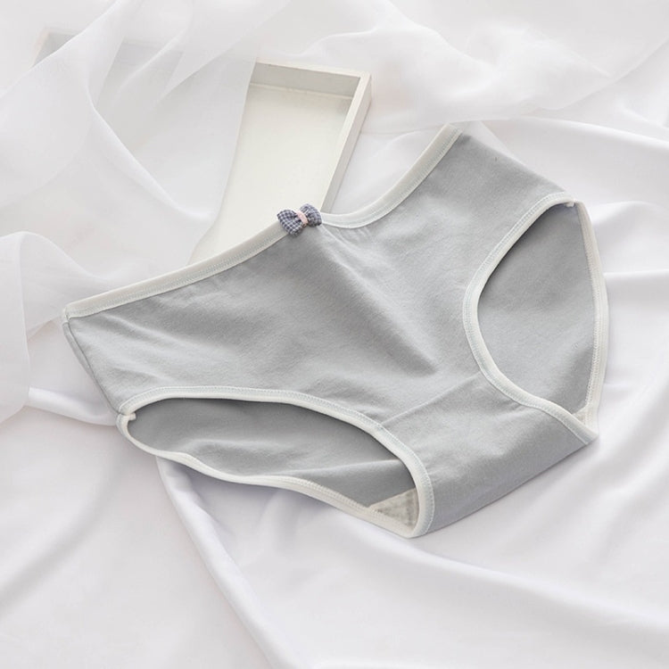 Bowknot Morandi Simple Girly Cotton Panties, M, L, XL, XXL