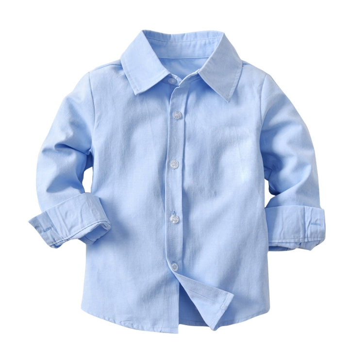 Children Long-sleeved Shirt + Denim Suspenders And Trousers Two-piece Suit, 80, 90, 100, 110, 120, 130