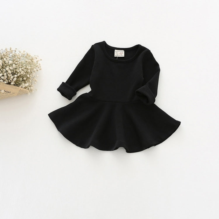 Girls Ruffled Long Sleeve Dress, 80, 86, 92, 98