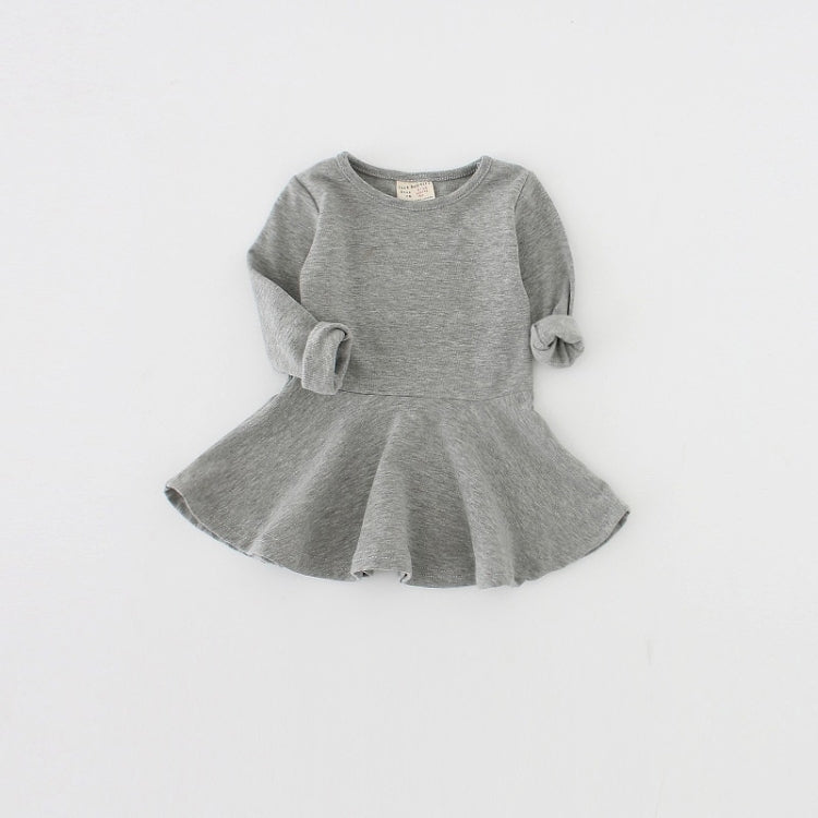 Girls Ruffled Long Sleeve Dress, 80, 86, 92, 98