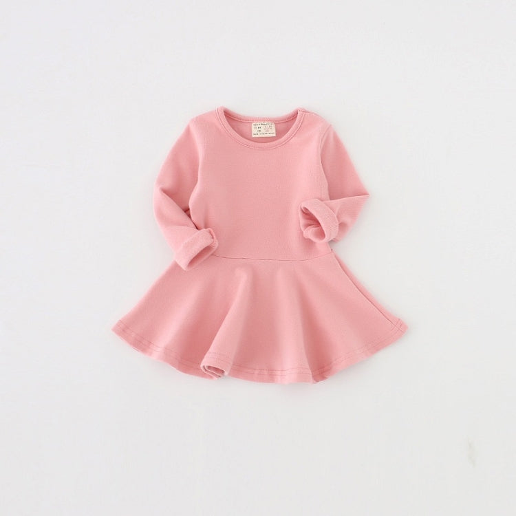 Girls Ruffled Long Sleeve Dress, 80, 86, 92, 98