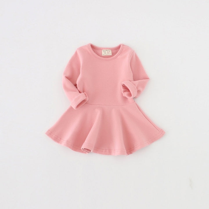 Girls Ruffled Long Sleeve Dress, 104