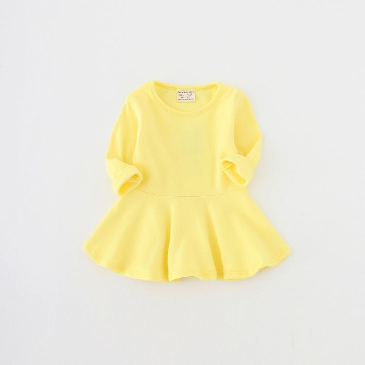 Girls Ruffled Long Sleeve Dress, 80, 86, 92, 98