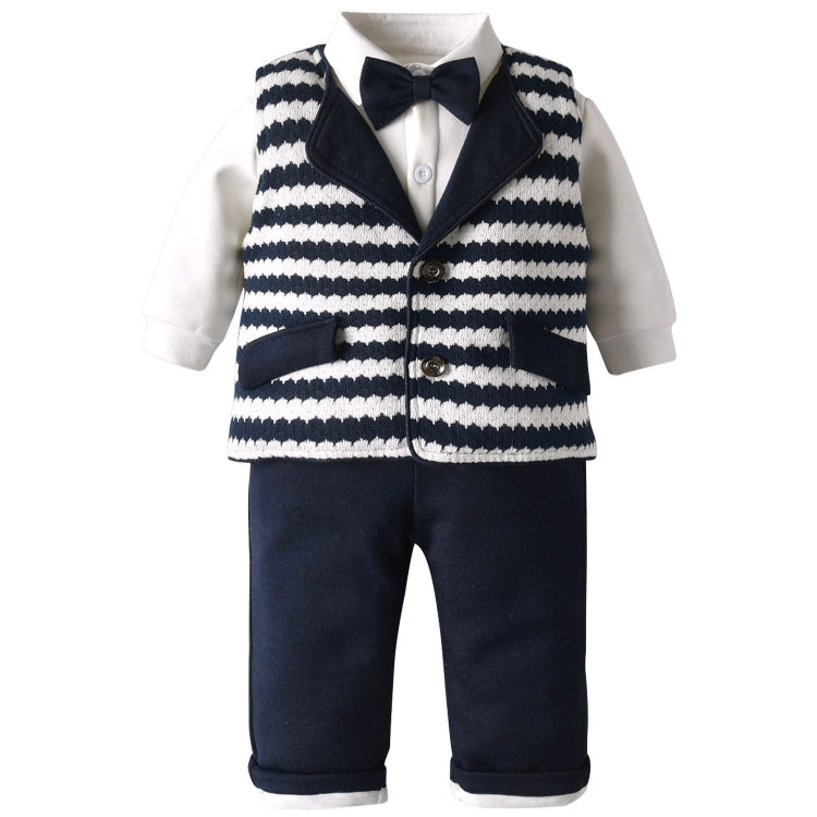 Baby Boy Gentleman Style Shirt Vest Pants Three-piece Set, 80cm, 90cm, 100cm, 110cm, 120cm