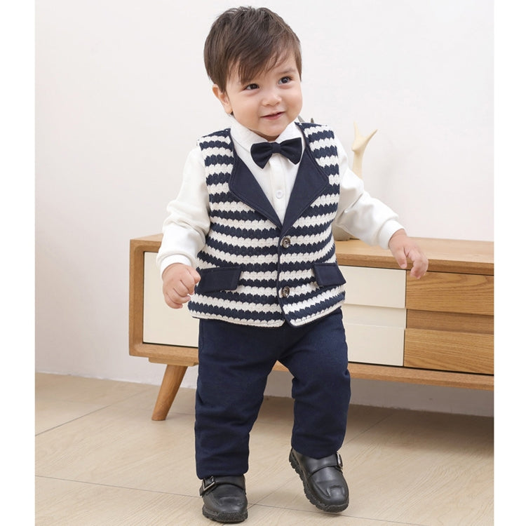 Baby Boy Gentleman Style Shirt Vest Pants Three-piece Set, 80cm, 90cm, 100cm, 110cm, 120cm