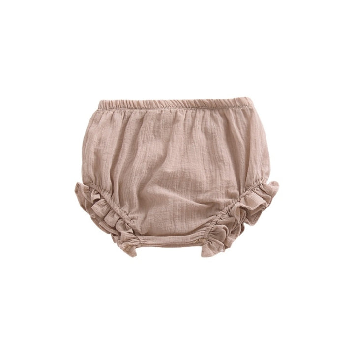 Pure Color Cotton And Linen Lace Casual Triangle Shorts, 70, 80, 90, 100