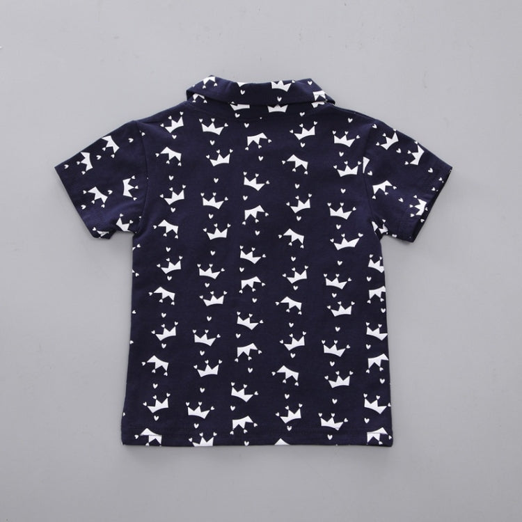 Childrens Two-piece Summer Crown Shirt For Boys, 80, 90, 100, 110