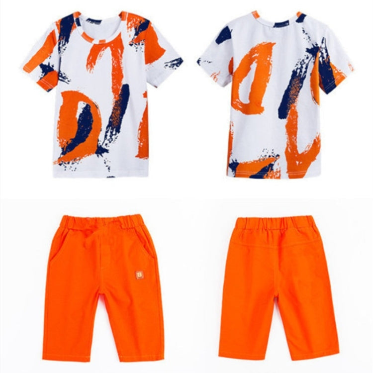 Summer Childrens Fashion Suit Short-sleeved Casual Pants Sportswear, 110, 120, 130, 140, 150, 160