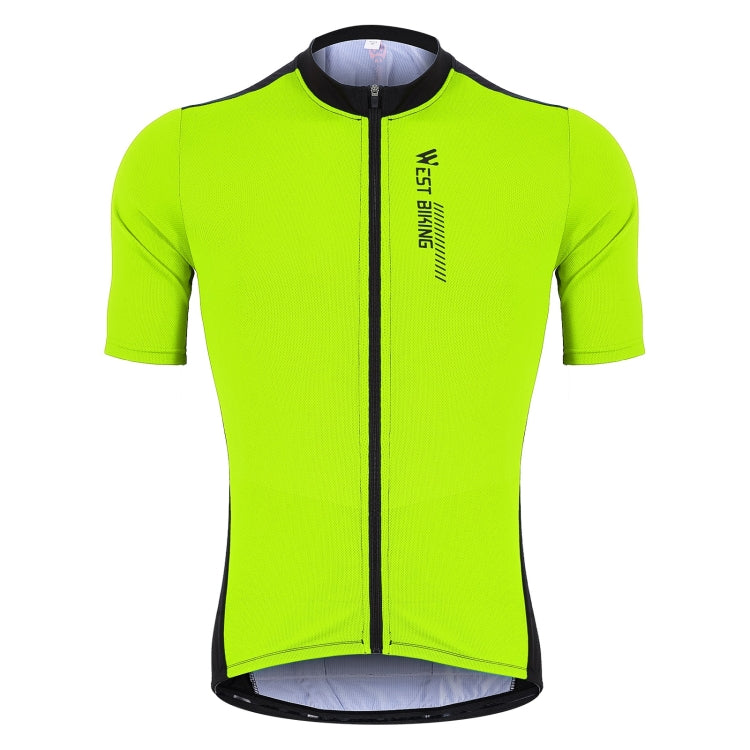 WEST BIKING YP0206163 Summer Polyester Mesh Breathable Sunscreen Cycling Jersey Zipper Sports Short Sleeve Top for Men, XS, S, M, L, XL, XXL, XXXL