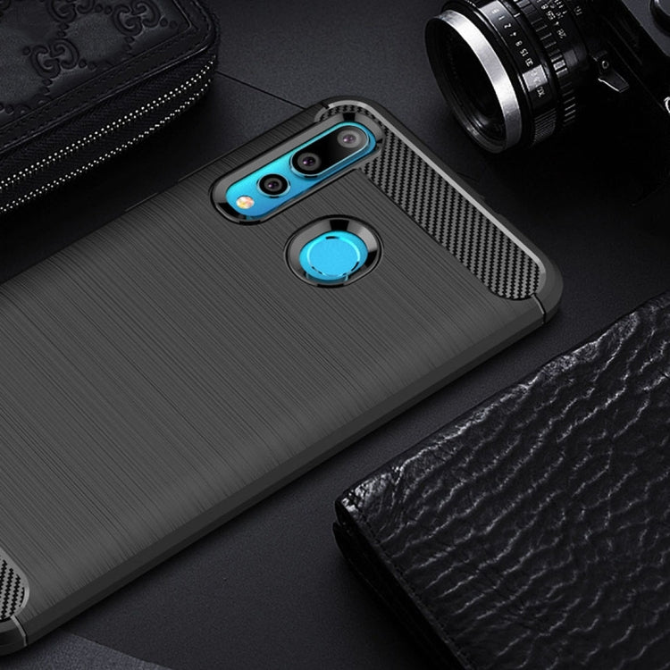 Brushed Texture Carbon Fiber Shockproof TPU Case for Huawei Nova 4, For Huawei Nova 4, Huawei Nova 4