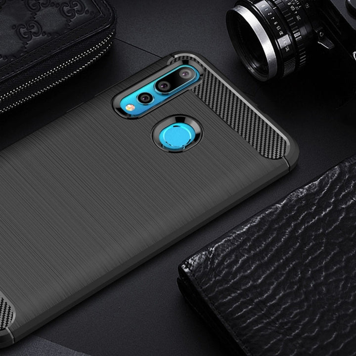 Brushed Texture Carbon Fiber Shockproof TPU Case for Huawei Nova 4, For Huawei Nova 4, Huawei Nova 4