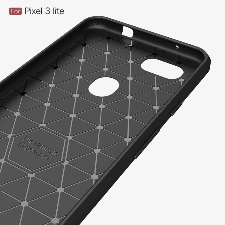 Brushed Texture Carbon Fiber Shockproof TPU Case for Google Pixel 3 Lite, For Google Pixel 3 Lite, Google Pixel 3 Lite