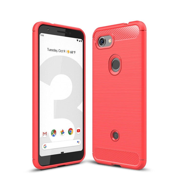 Brushed Texture Carbon Fiber Shockproof TPU Case for Google Pixel 3 Lite, For Google Pixel 3 Lite, Google Pixel 3 Lite